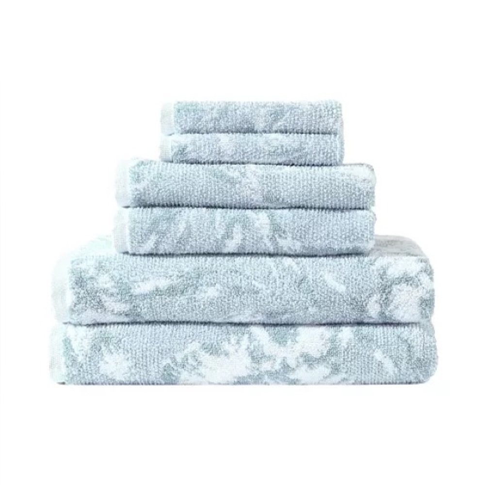 Tommy Bahama Bath Towels Cotton Towels 6-Piece
Soft, Absorbent, Shadow Hibiscus